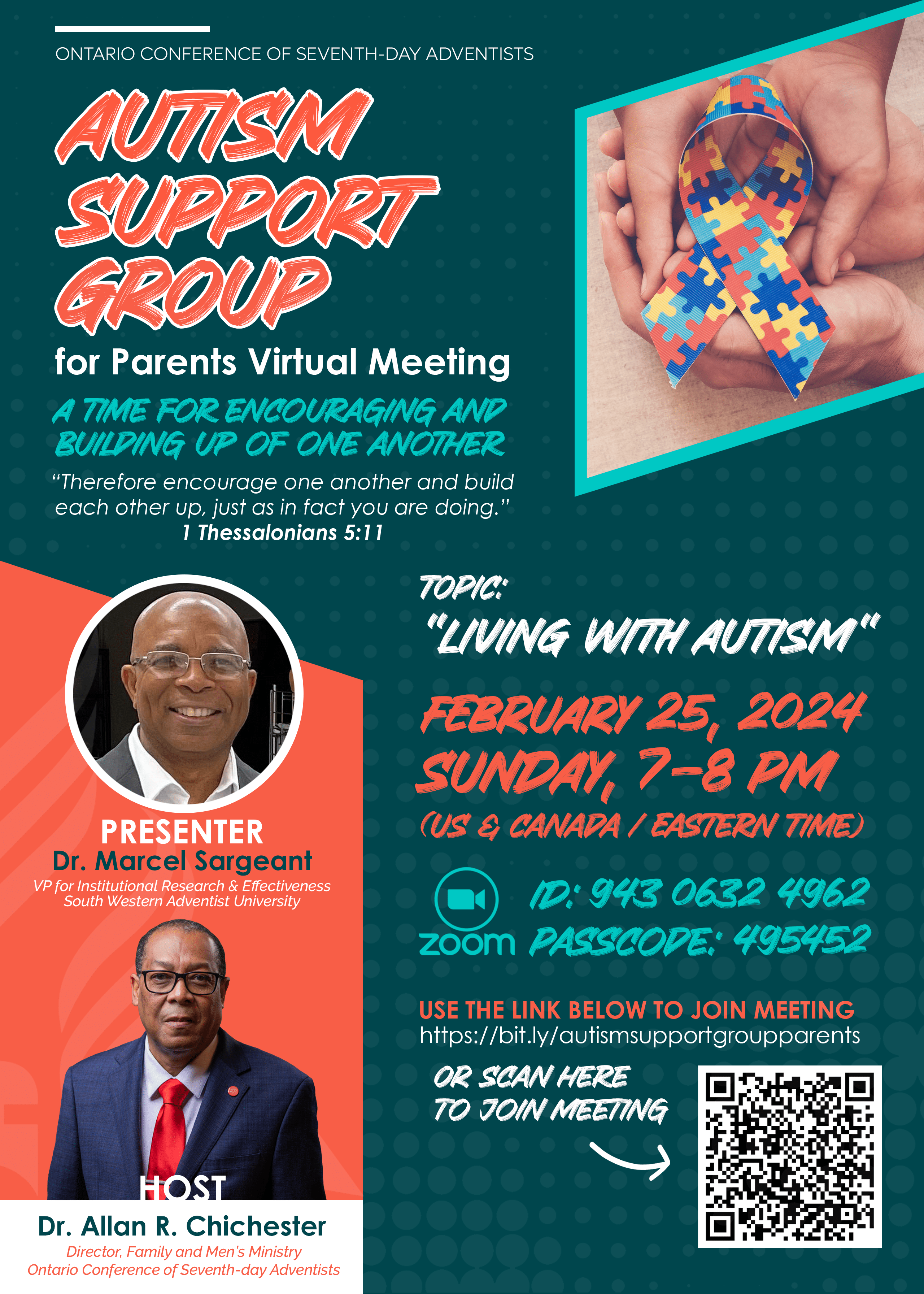 Autism Support Group for Parents Virtual Meeting - February