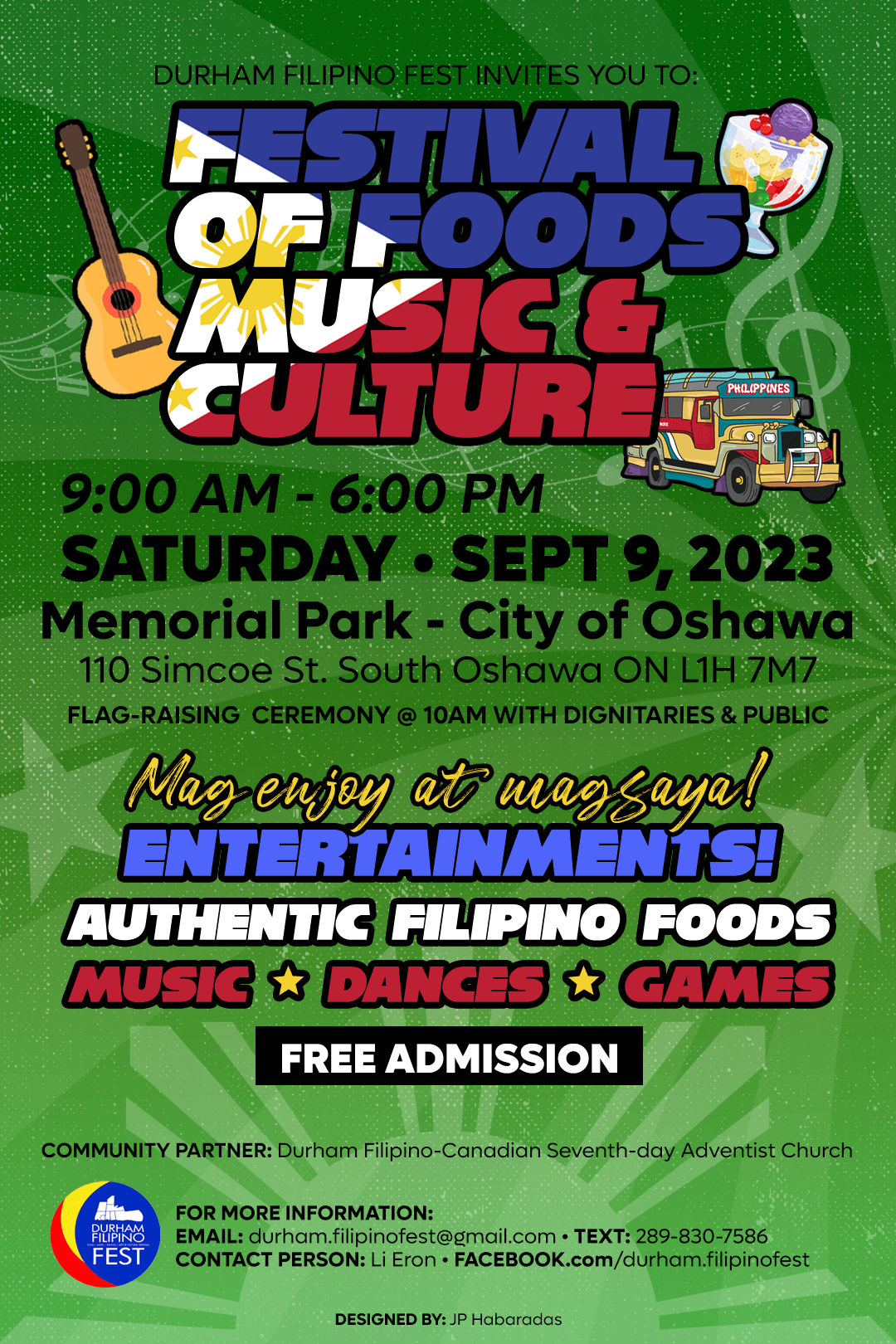 Durham Filipino Festival 2023 Green Version