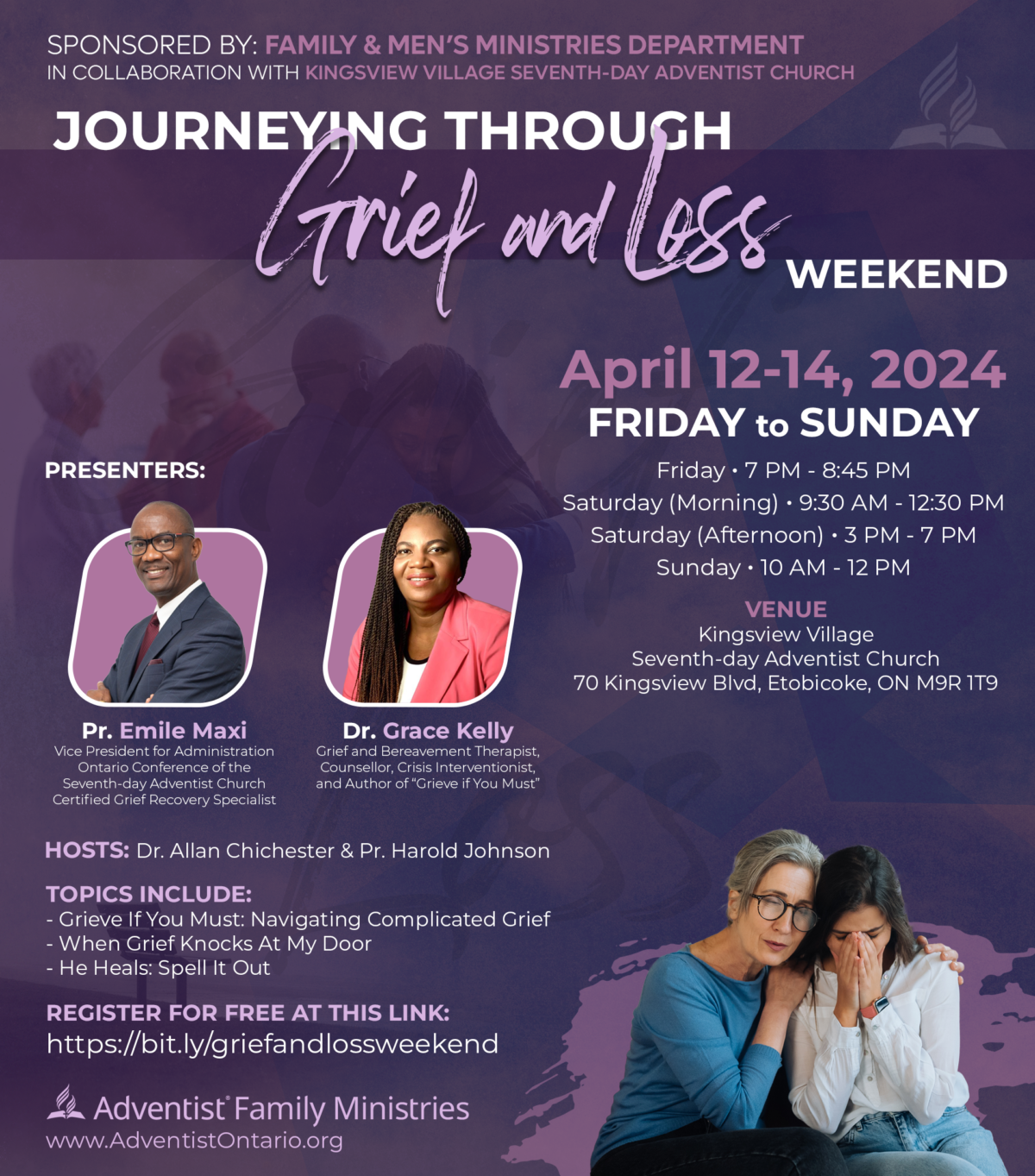 Journeying Through Gried and Loss Weekend Flyer