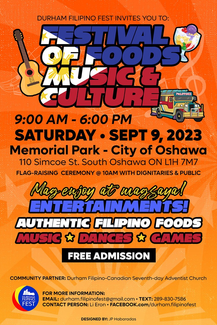 Durham Filipino Fest Flyer - Orange